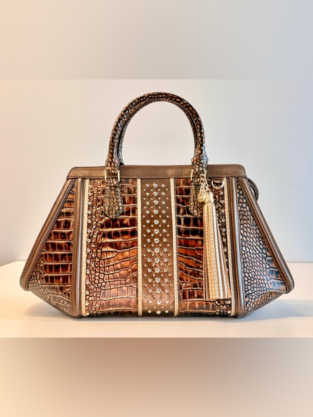 Brahmin NWOT Brown Milan Arden Satchel
